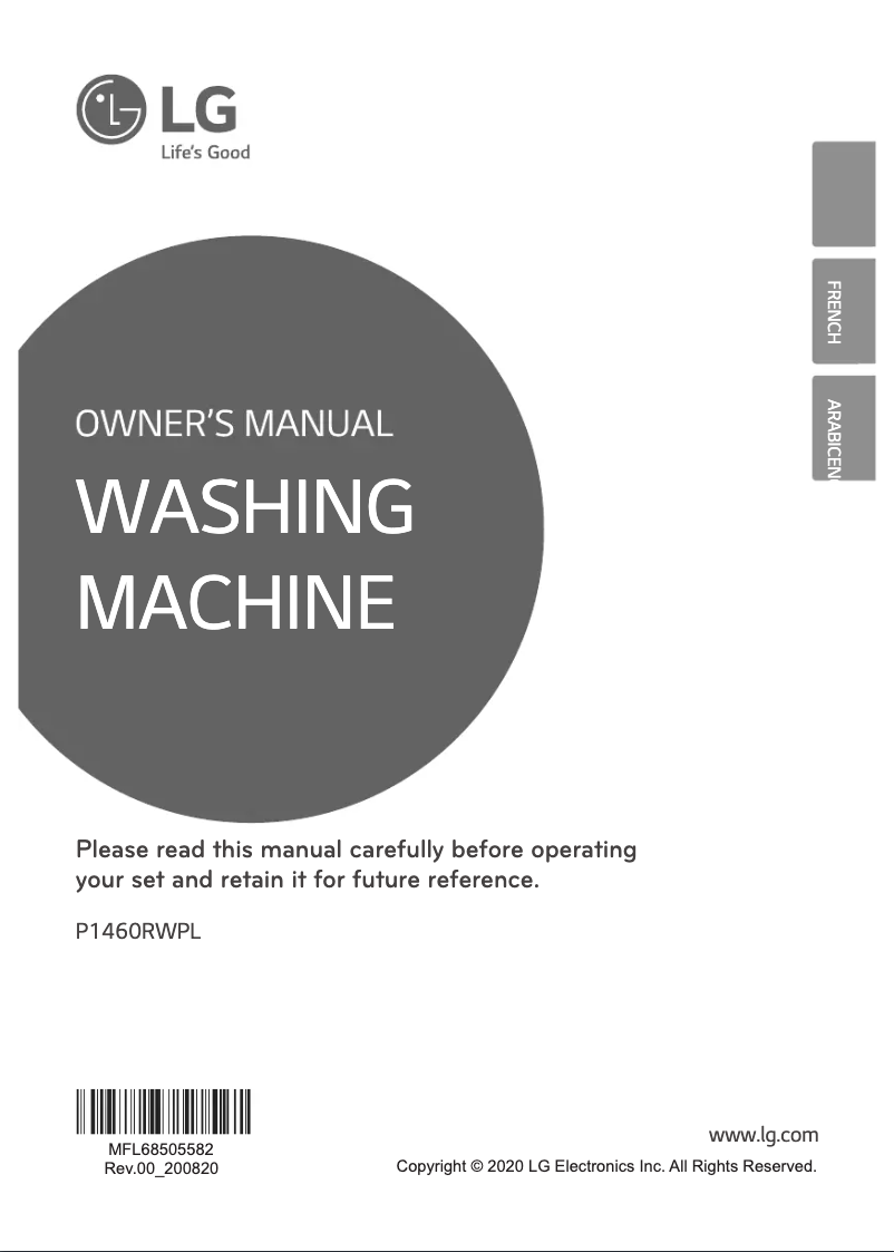 Página 1 del manual Manual de usuario LG P1460RWPL