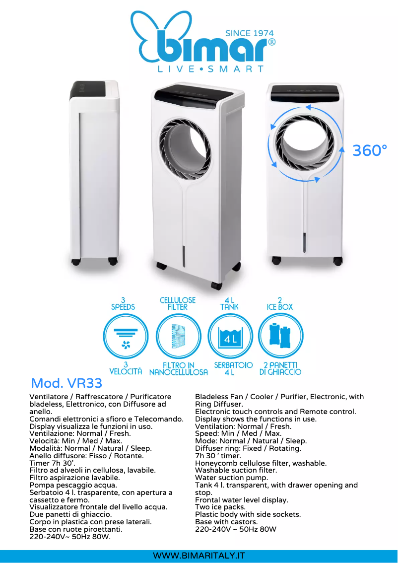 Imagen de la primera página del manual del dispositivo VR33