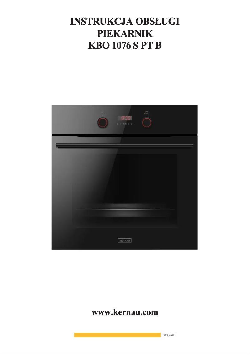 Imagen de la primera página del manual del dispositivo KBO 1076 S PT B