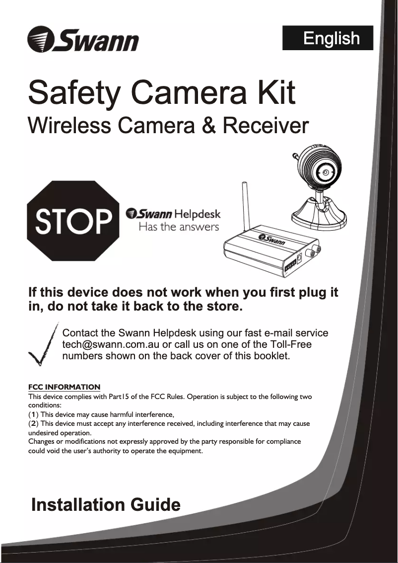 Página nº 1 - Manual de usuario Swann SW231-SCK