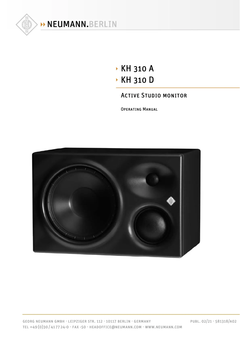 Imagen de la primera página del manual del dispositivo KH 310 D