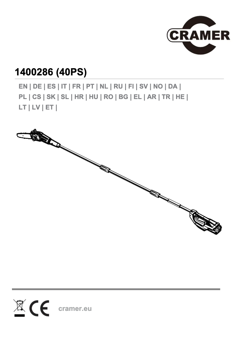 Página 1 del manual Manual de usuario Cramer 40PS