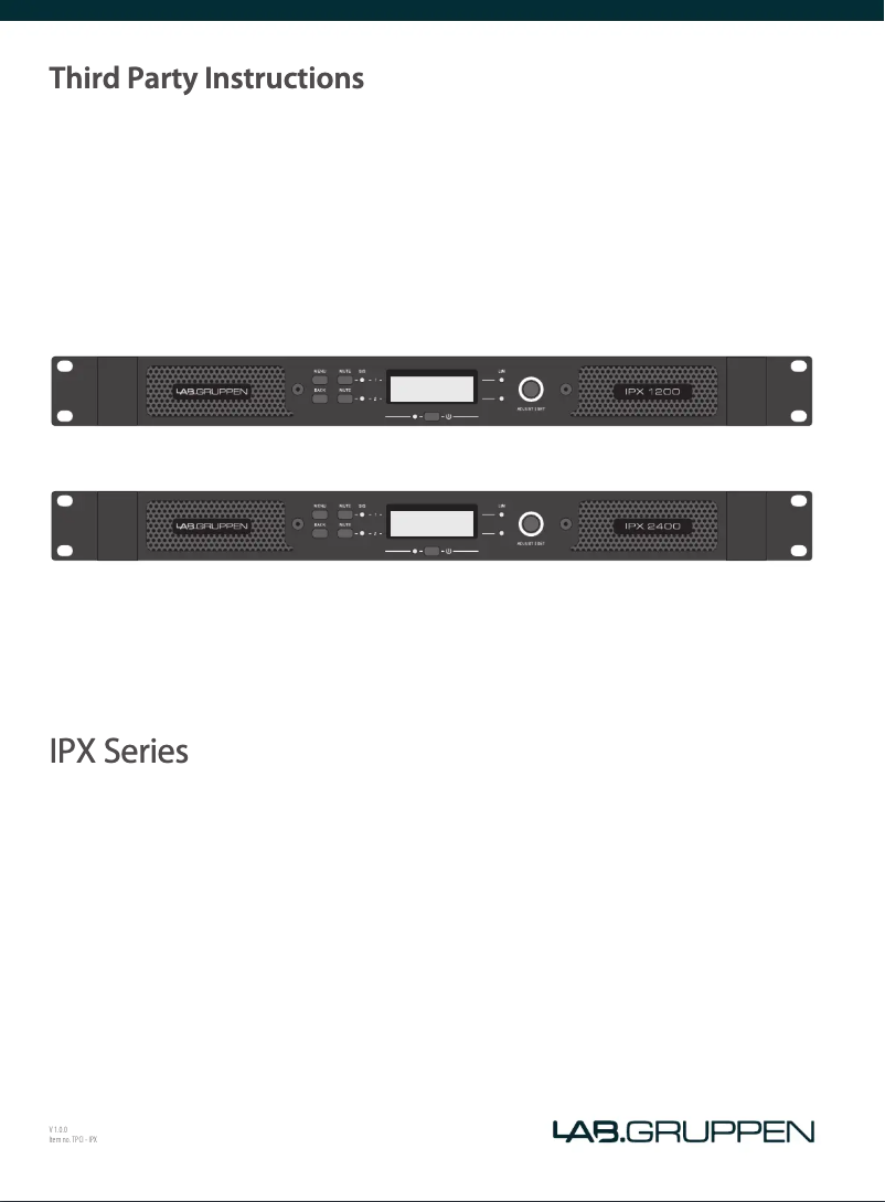 Imagen de la primera página del manual del dispositivo IPX 1200