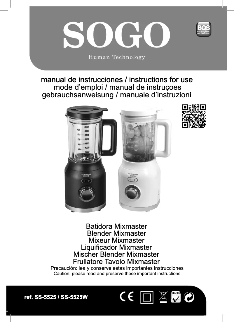 Página 1 del manual Manual de usuario Sogo SS-5525-W