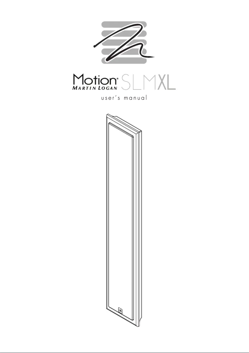 Imagen de la primera página del manual del dispositivo Motion SLM XL