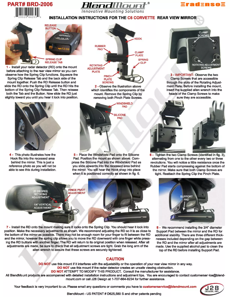 Página nº 1 - Manual de usuario BlendMount BRD-2006