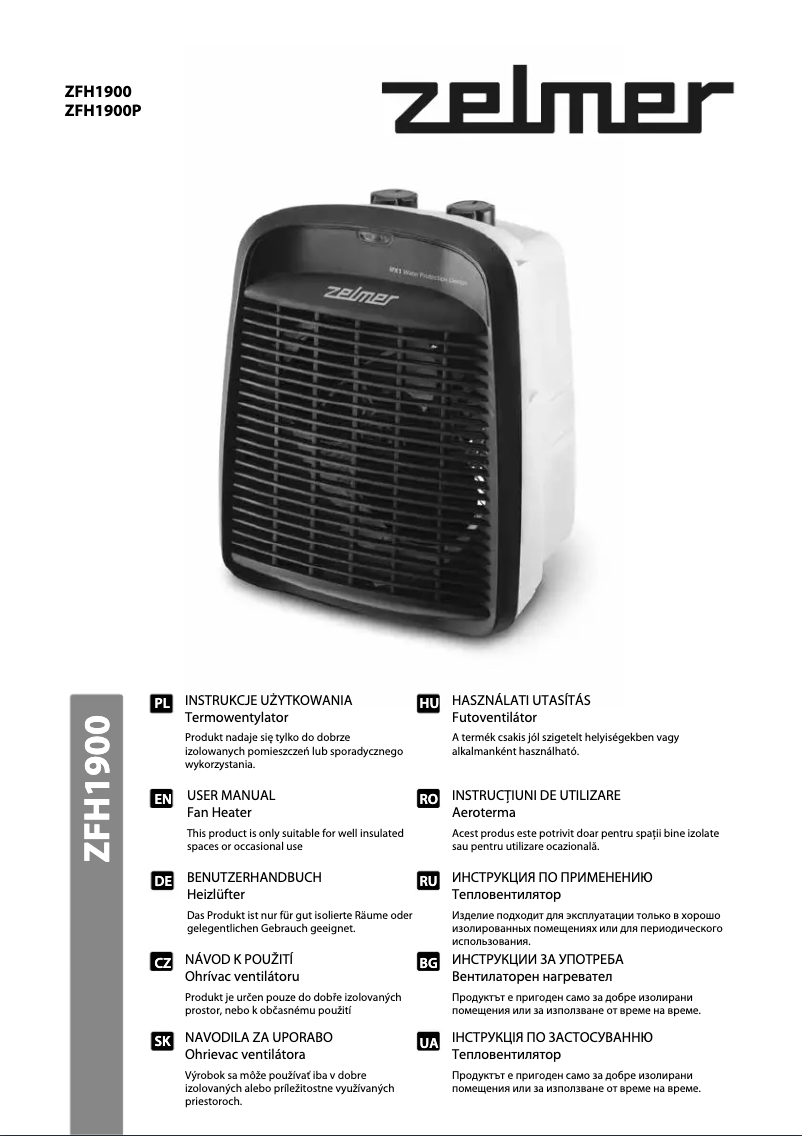 Página 1 del manual Manual de usuario Zelmer ZFH1900