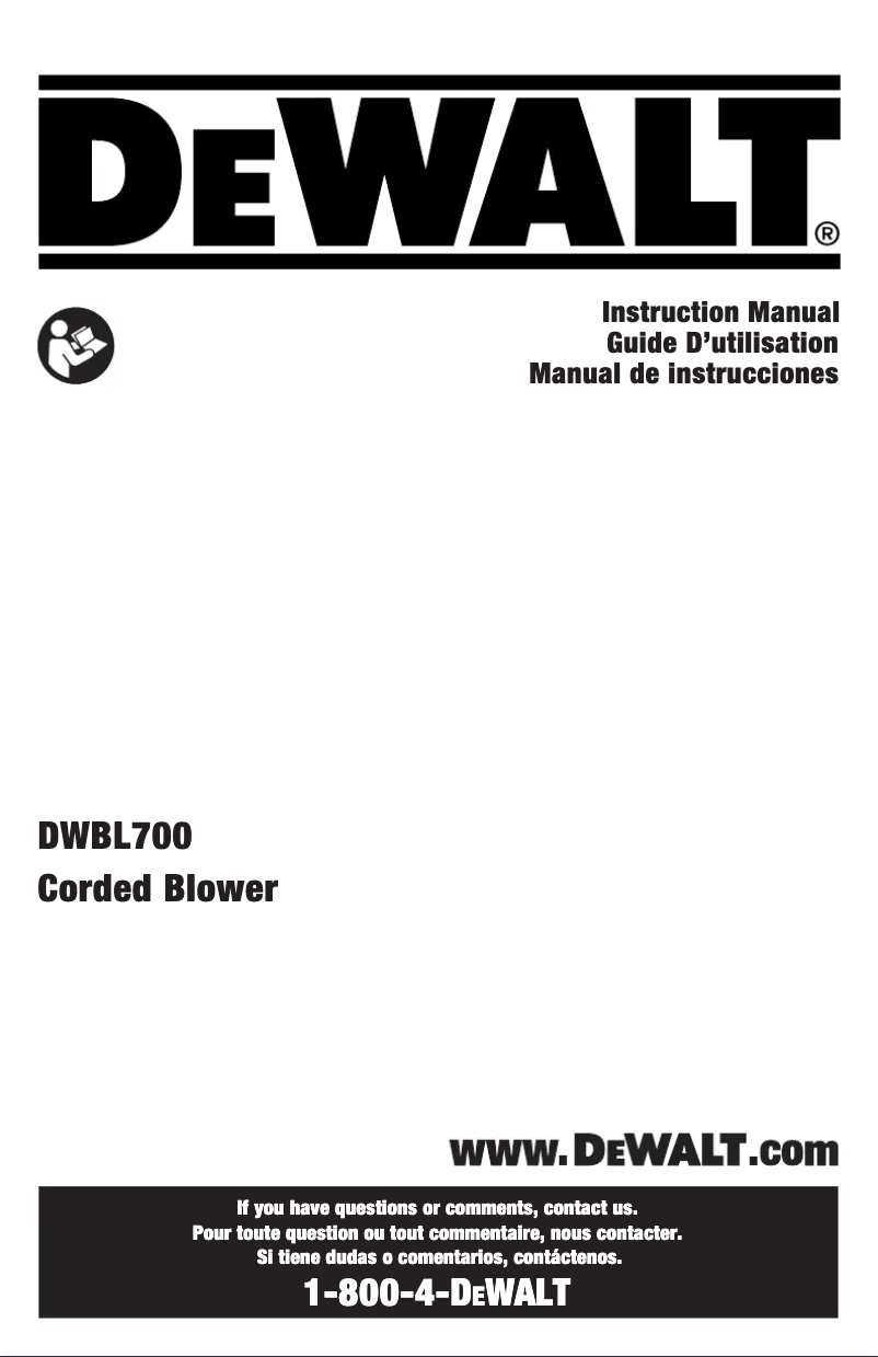 Imagen de la primera página del manual del dispositivo DWBL700