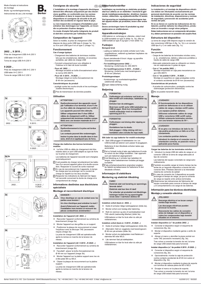 Página 1 del manual Manual de usuario Berker 260215