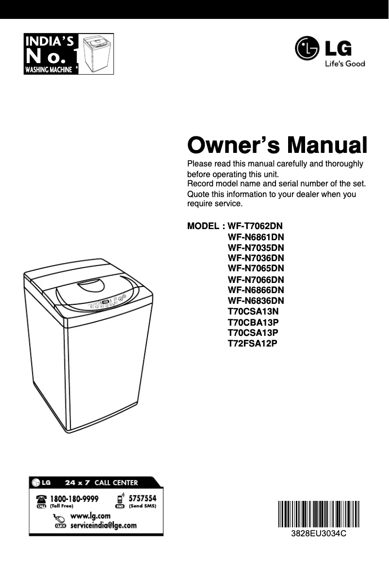 Imagen de la primera página del manual del dispositivo T72FSA12P