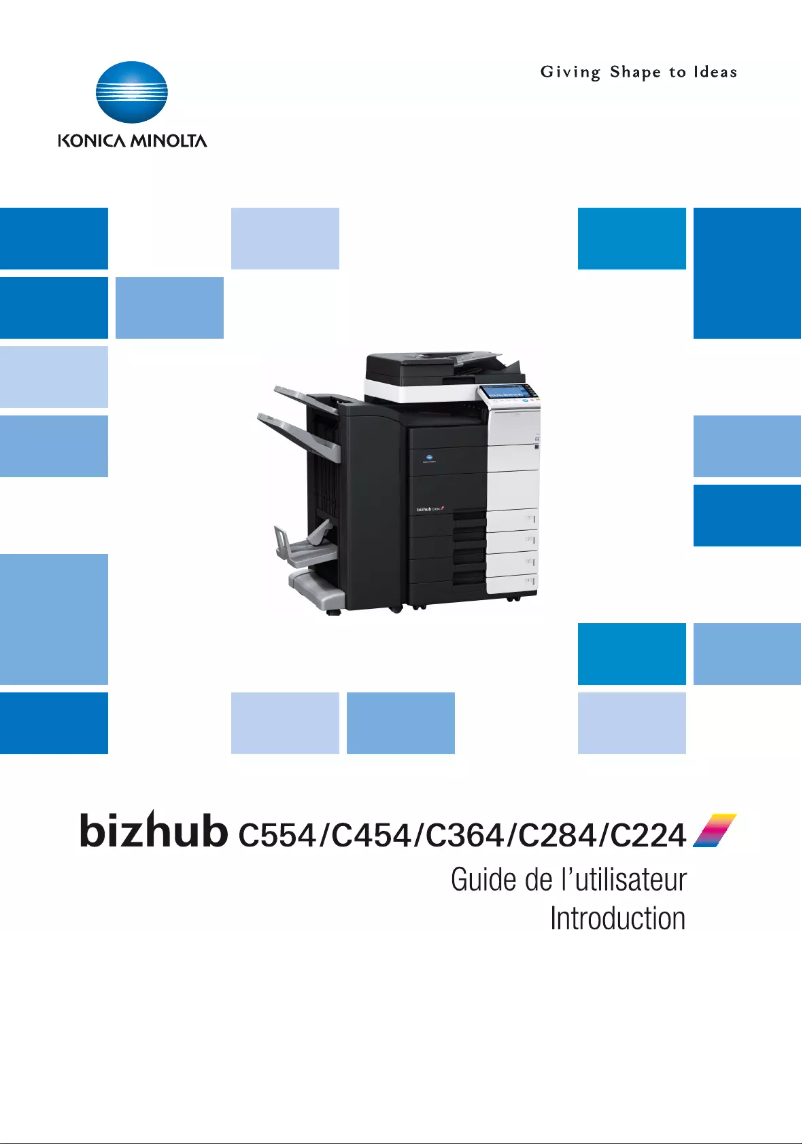 Imagen de la primera página del manual del dispositivo Bizhub C454