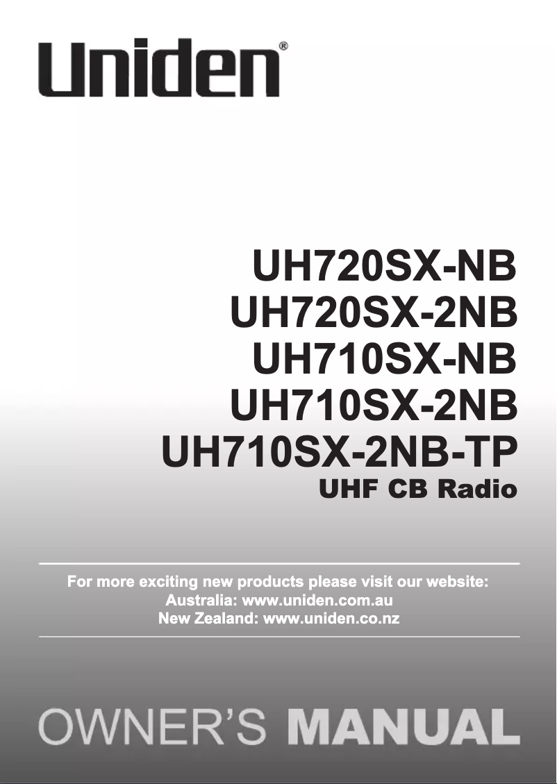 Imagen de la primera página del manual del dispositivo UH720SX-NB