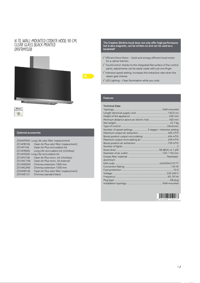 Imagen de la primera página del manual del dispositivo D95FRM1S0B