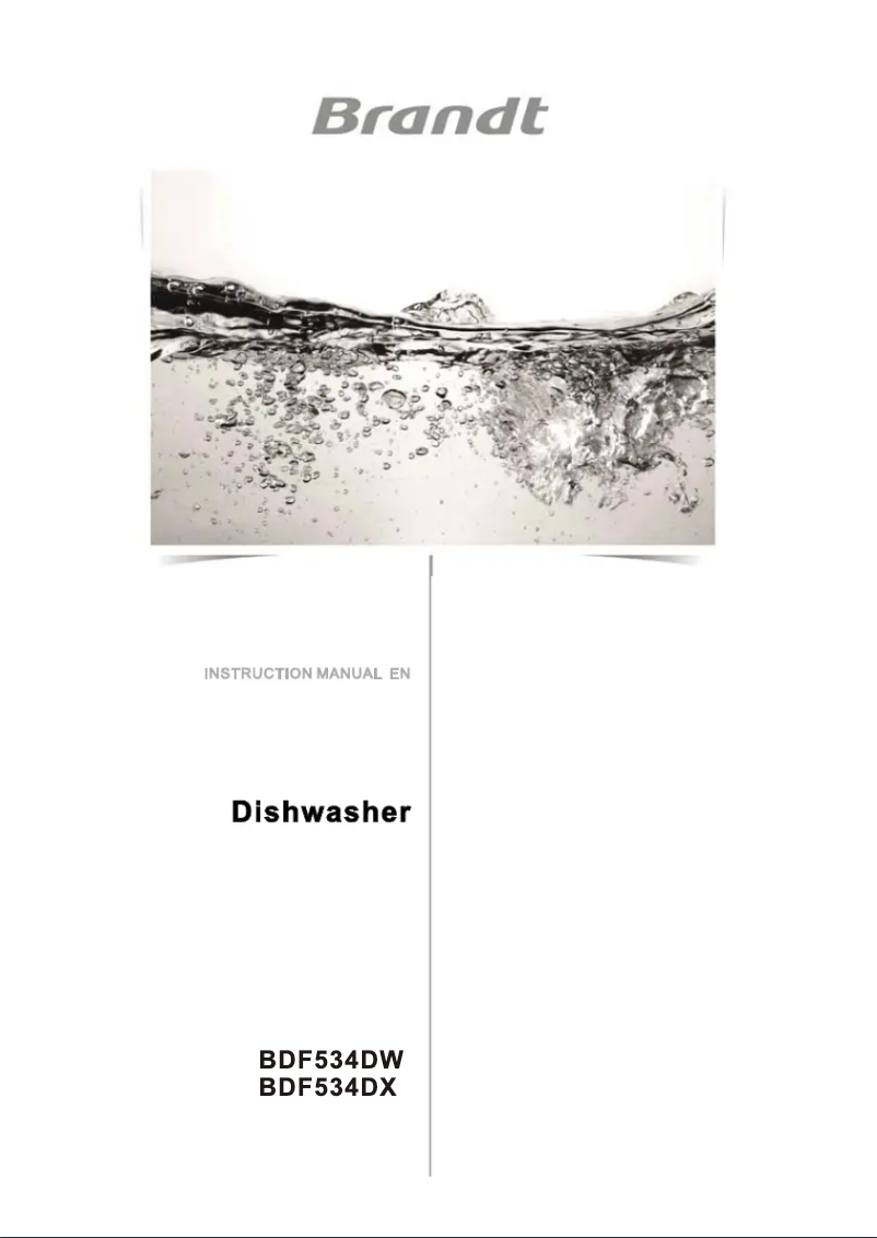 Página 1 del manual Manual de usuario Brandt BDF534DX