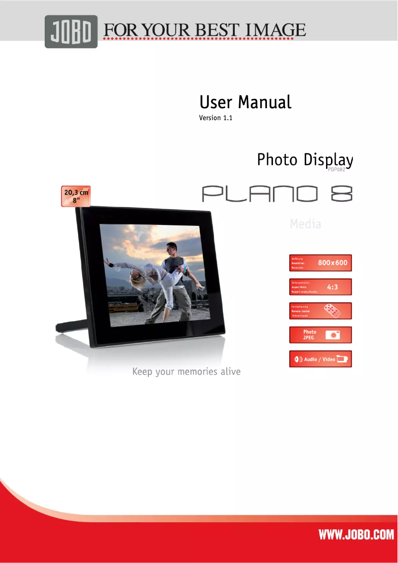 Página nº 1 - Manual de usuario Jobo Plano 8 Media