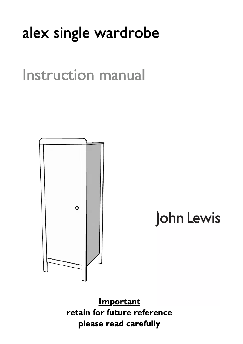 Página 1 del manual Manual de usuario John Lewis Alex