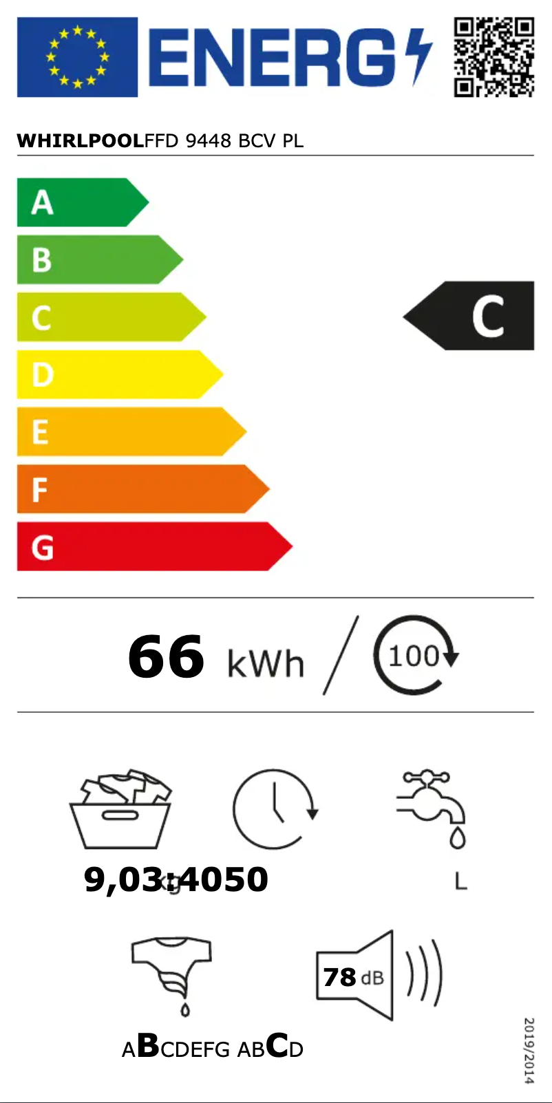Imagen de la primera página del manual del dispositivo FFD 9448 BCV PL