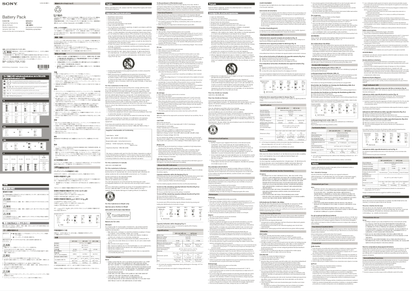 Página 1 del manual Manual de usuario Sony BP-U35