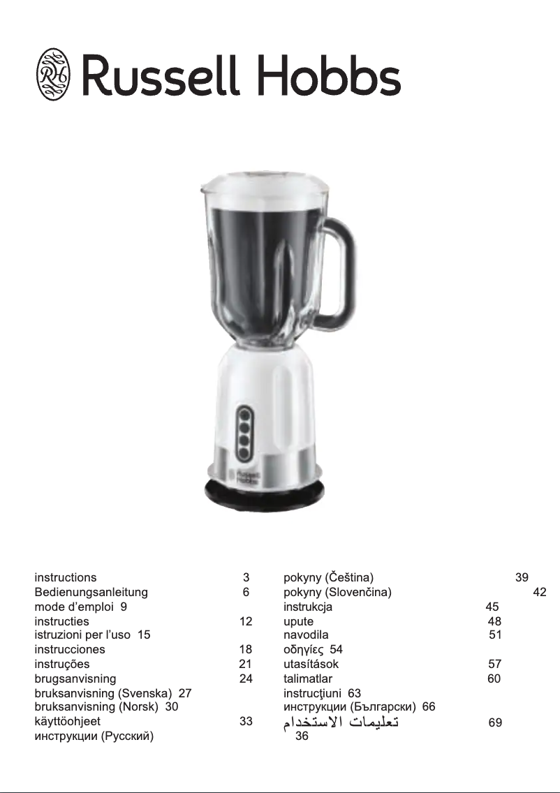 Página 1 del manual Manual de usuario Russell Hobbs 22990-56