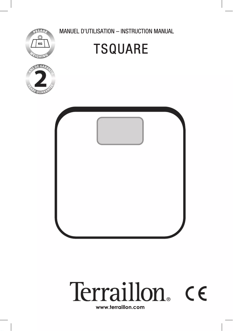 Imagen de la primera página del manual del dispositivo TSQUARE