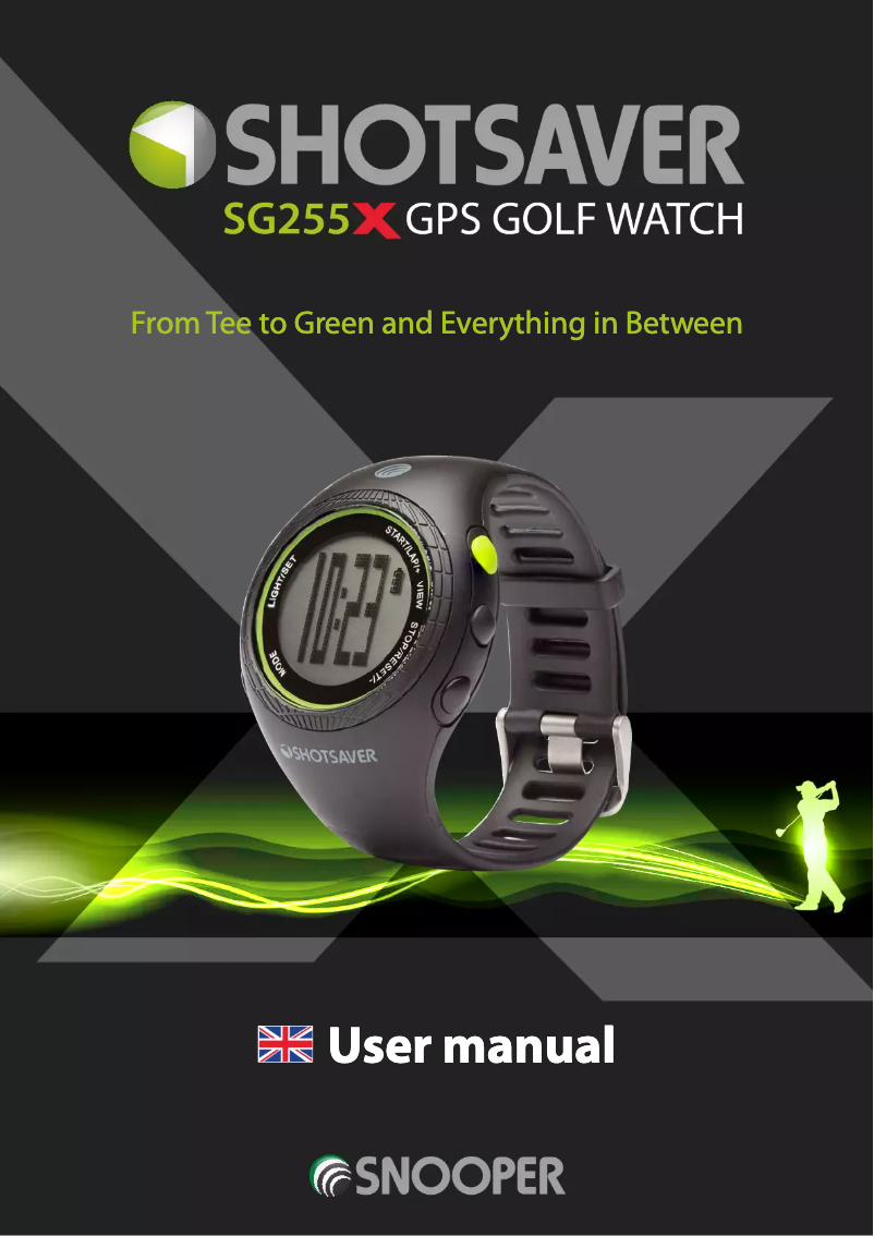 Página nº 1 - Manual de usuario Snooper SG255X GPS Golf Watch