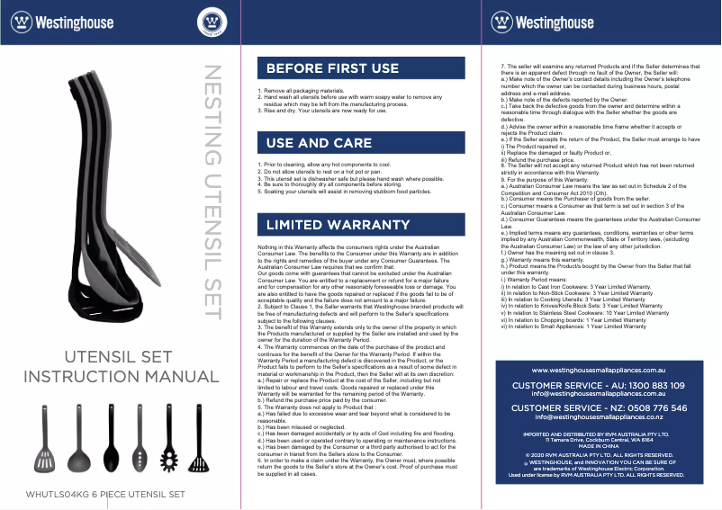 Imagen de la primera página del manual del dispositivo WHUTLS04K