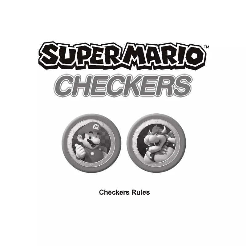 Página 1 del manual Manual de usuario USAopoly Checkers & Tic Tac Toe: Super Mario vs. Bowser