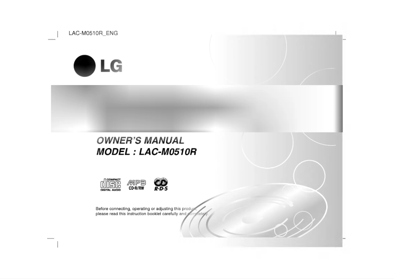 Página nº 1 - Manual de usuario LG LAC-M0510RP