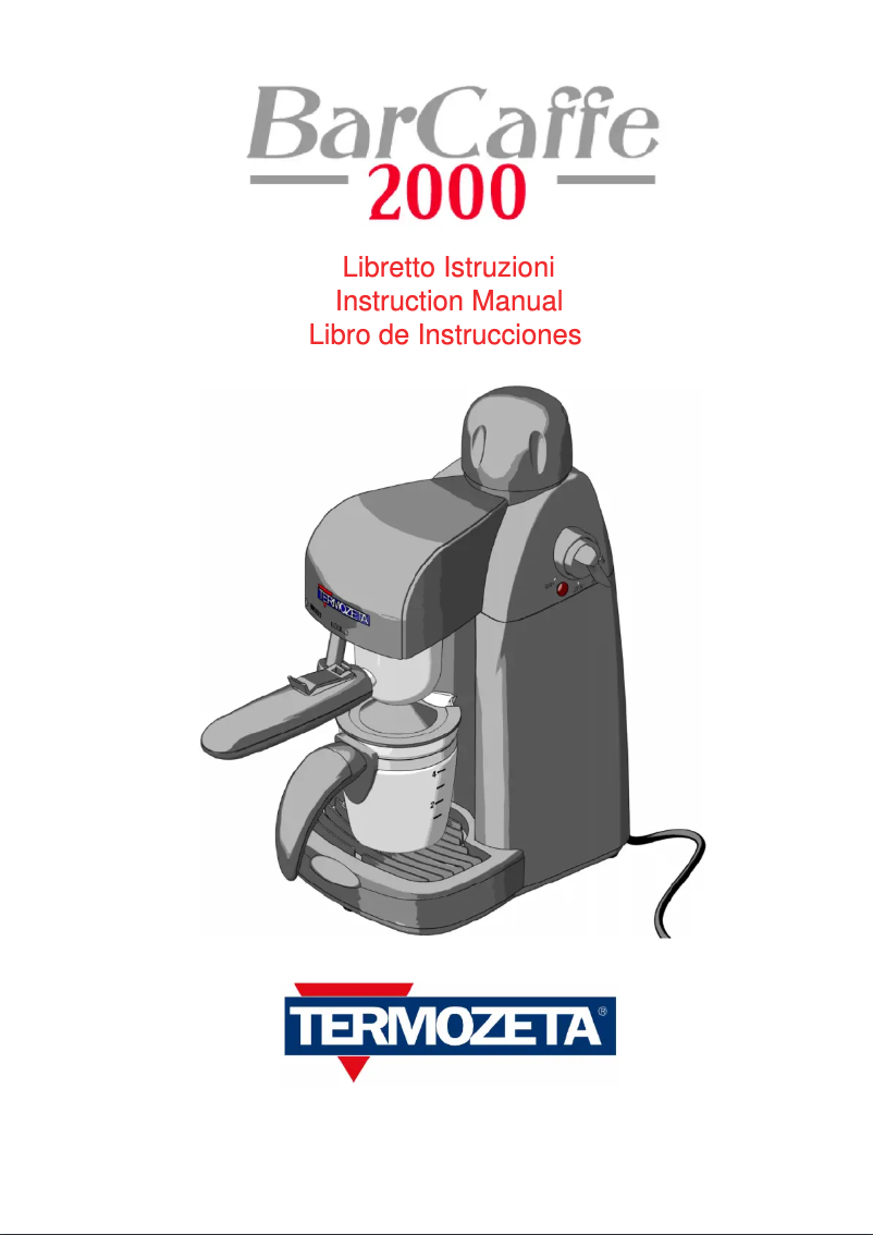 Página 1 del manual Manual de usuario Termozeta BarCaffe 2000