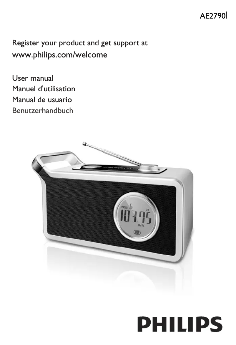 Página 1 del manual Manual de instrucciones Philips AE2790