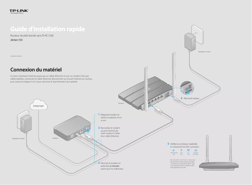 Página nº 1 - Guía de instalación TP-Link Archer C50