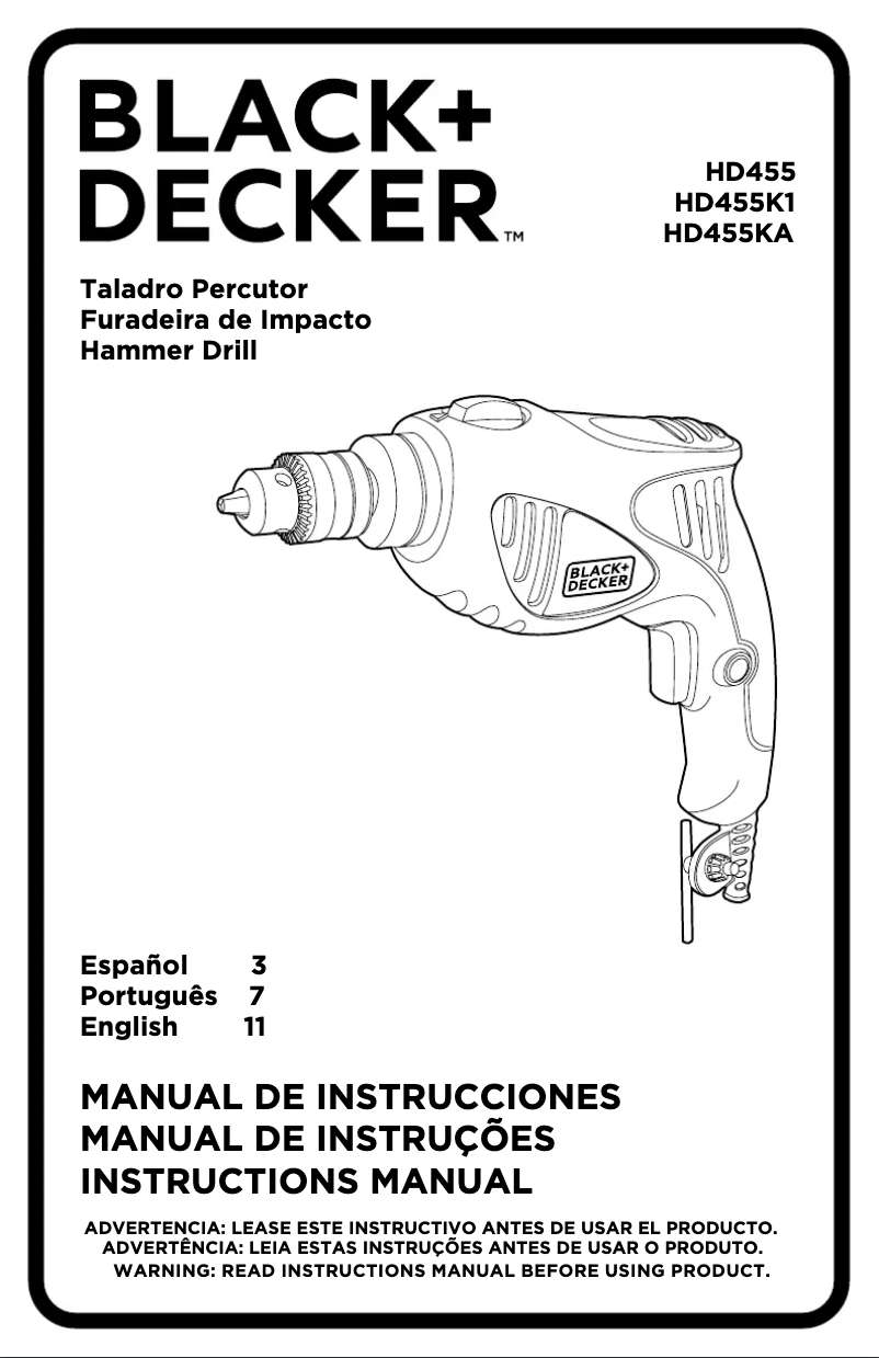 Imagen de la primera página del manual del dispositivo HD455KA