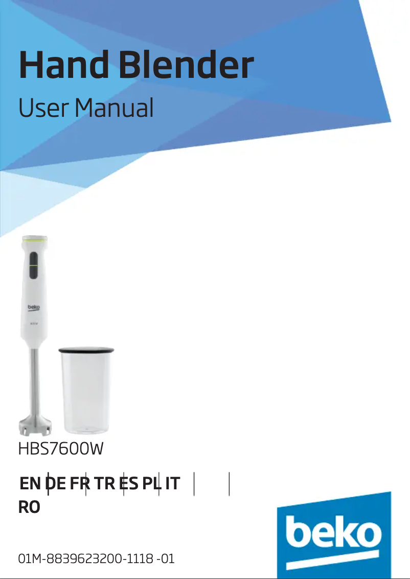 Imagen de la primera página del manual del dispositivo HBS7600W