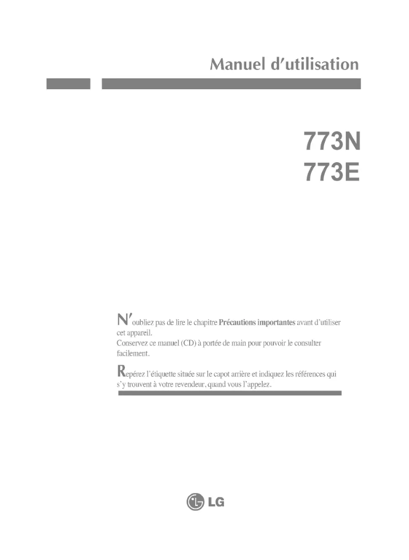 Imagen de la primera página del manual del dispositivo 773N