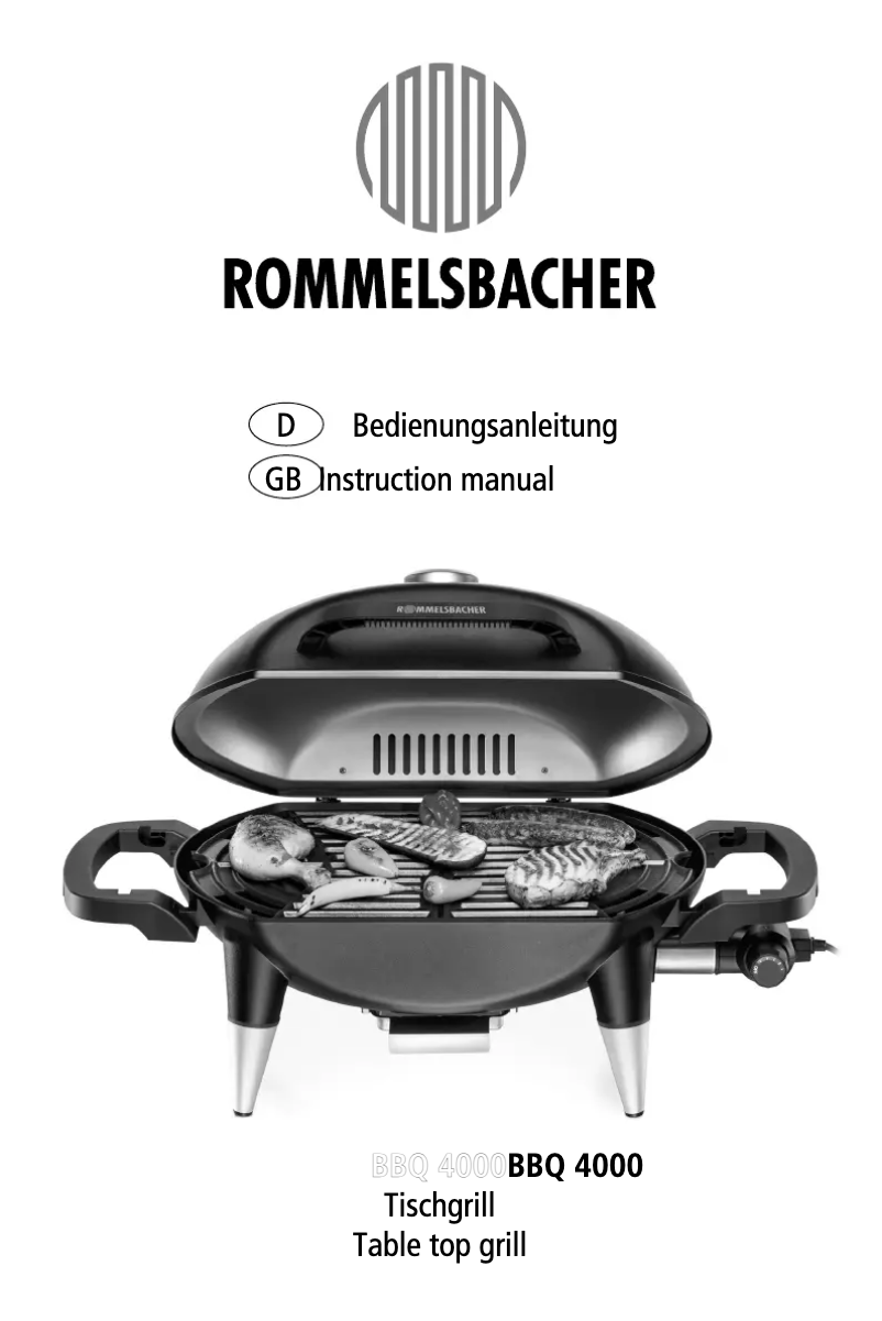 Página nº 1 - Manual de usuario Rommelsbacher BBQ 4000