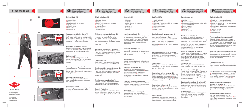 Página 1 del manual Manual de usuario Knipex 12 40 200