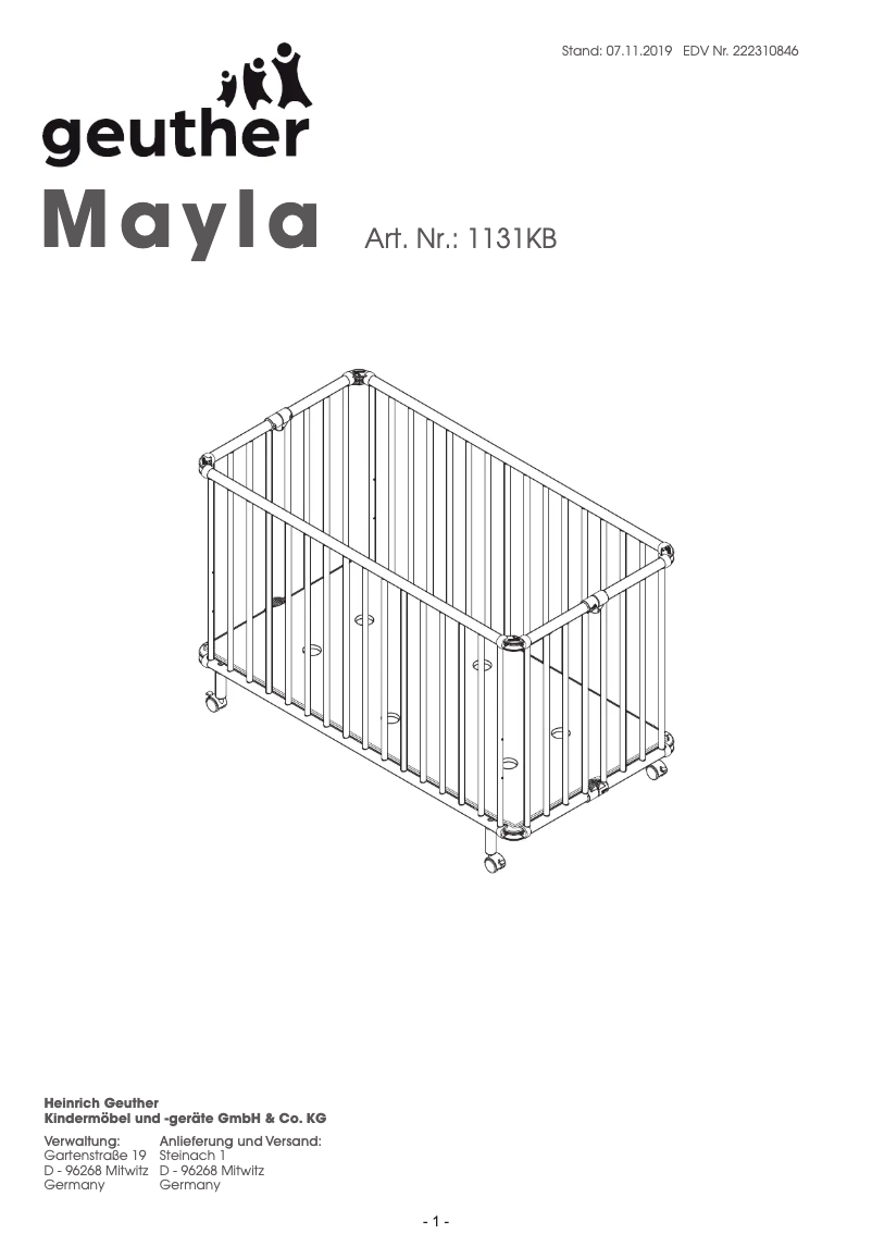 Página 1 del manual Manual de usuario Geuther Mayla