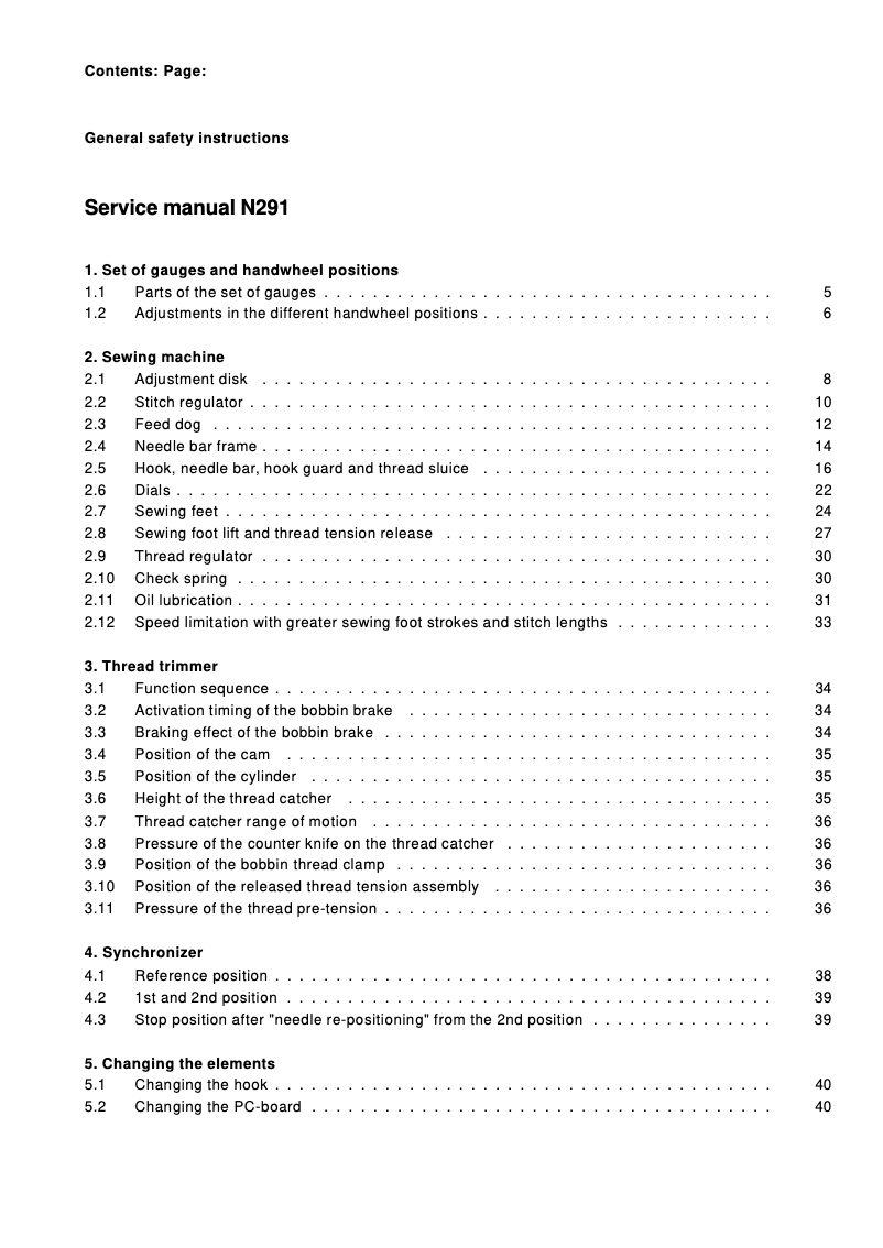 Página 1 del manual Manual de usuario Dürkopp Adler N291