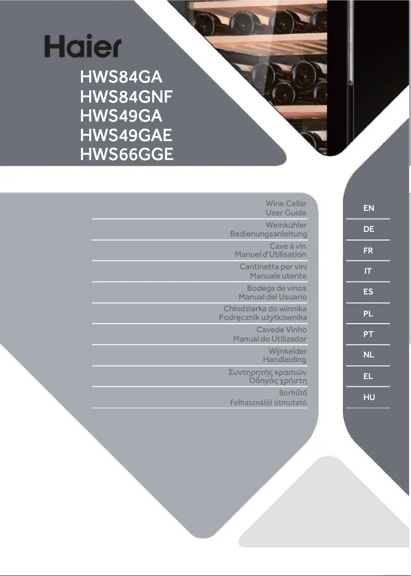 Página 1 del manual Etiqueta energética Haier HWS84GNF