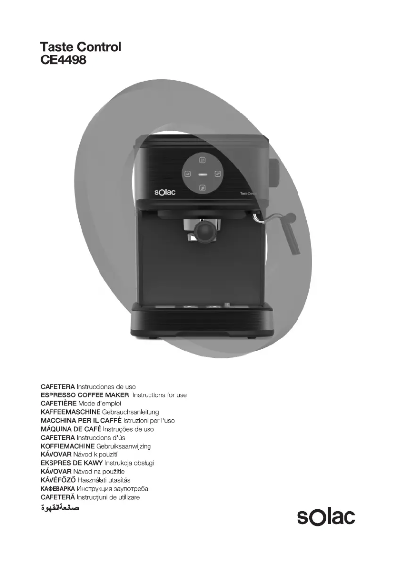 Imagen de la primera página del manual del dispositivo Taste Control CE4498