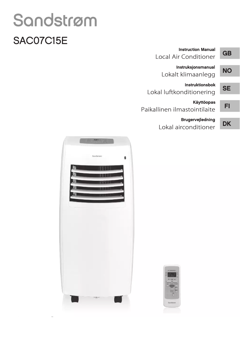 Imagen de la primera página del manual del dispositivo SAC07C15E