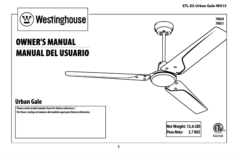 Imagen de la primera página del manual del dispositivo Urban Gale