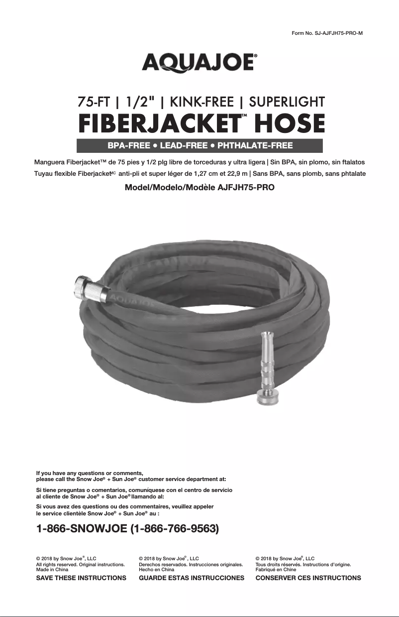 Imagen de la primera página del manual del dispositivo AJFJH75-PRO-RM