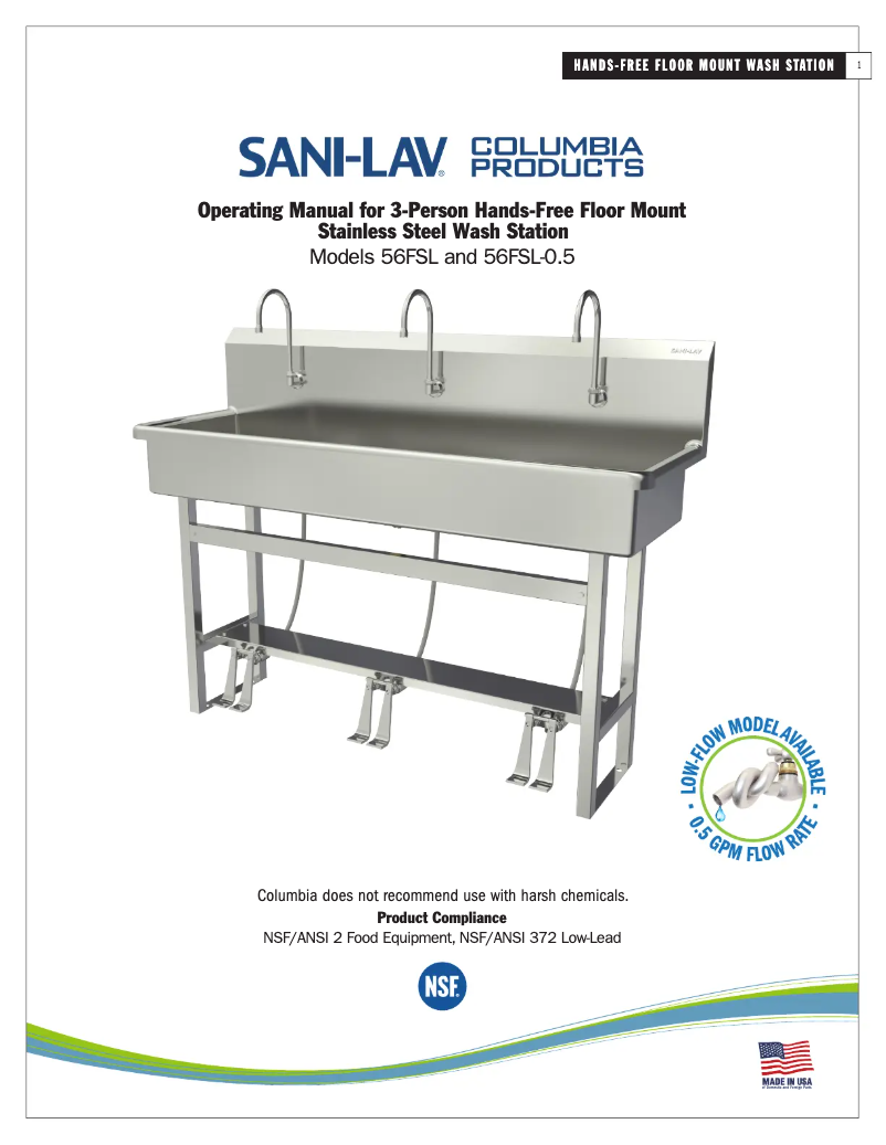 Página 1 del manual Manual de usuario Sani-Lav 56FSL