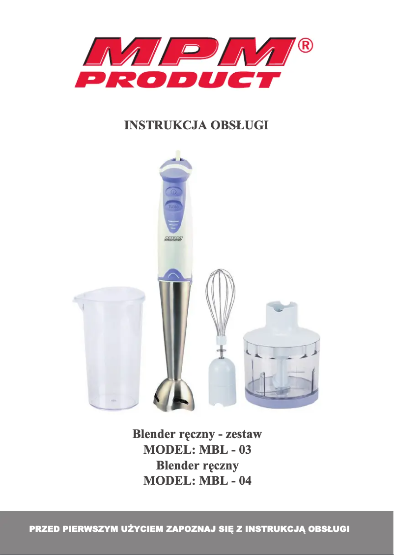 Imagen de la primera página del manual del dispositivo MBL-04