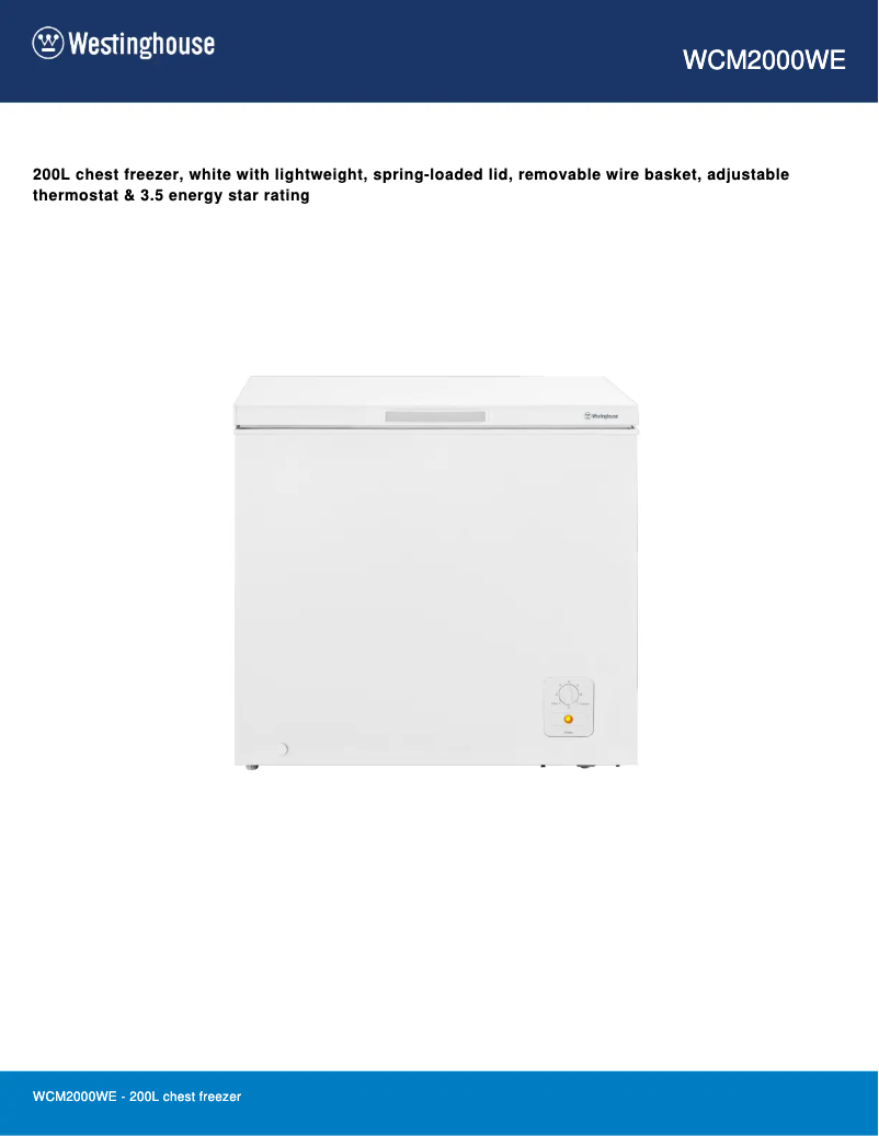 Imagen de la primera página del manual del dispositivo WCM2000WE