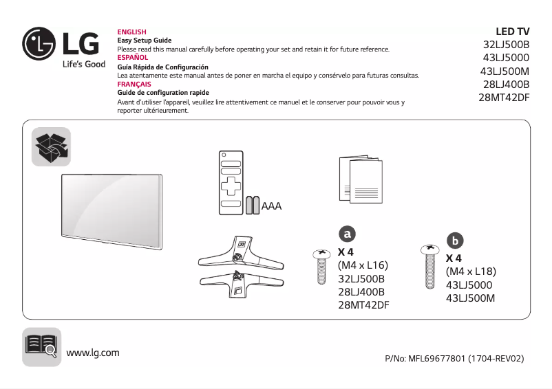 Página nº 1 - Manual de usuario LG 43LJ5000