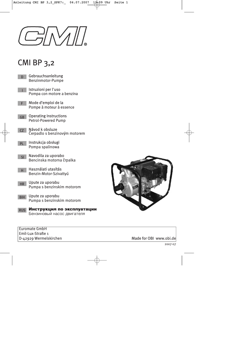Página 1 del manual Manual de usuario CMI BP 3.2