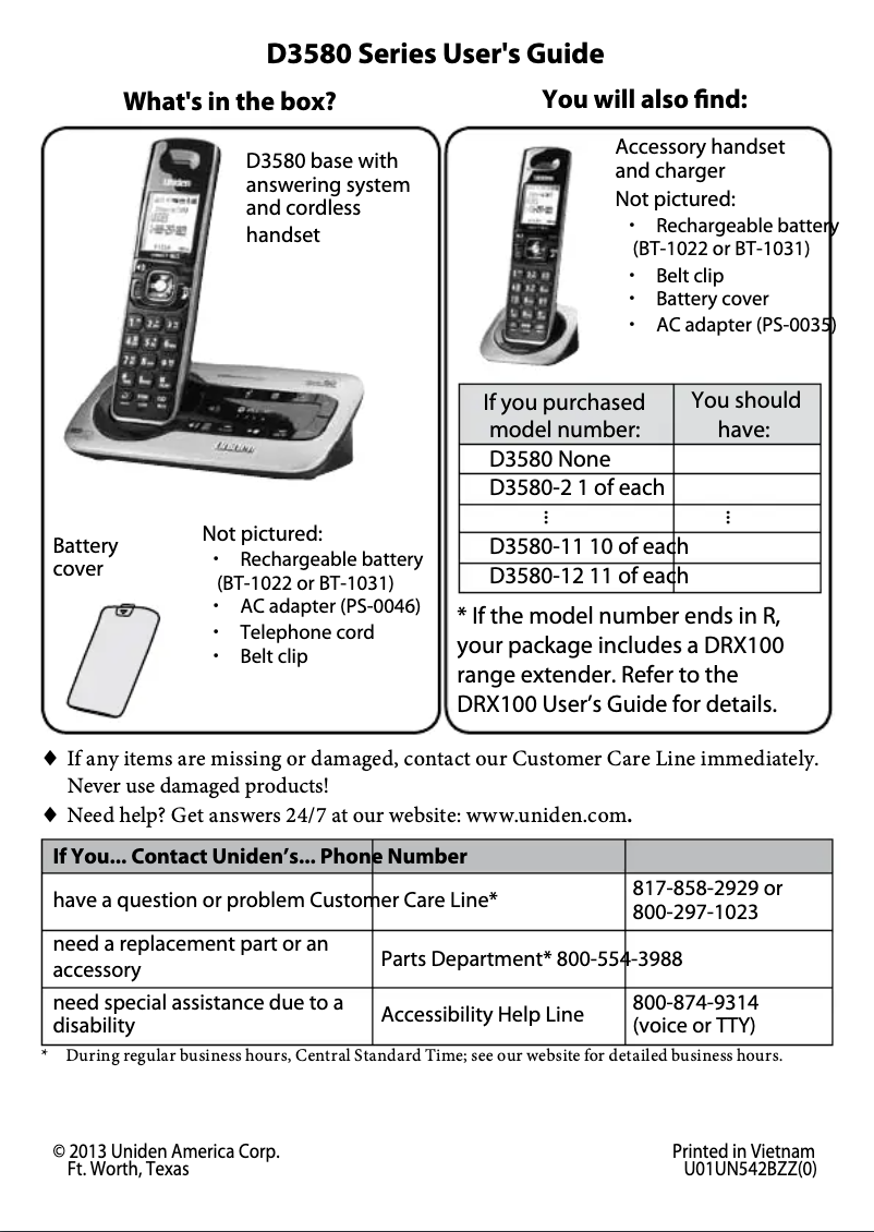 Imagen de la primera página del manual del dispositivo D3580