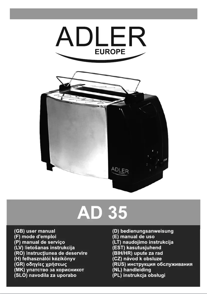 Página 1 del manual Manual de usuario Adler AD 35